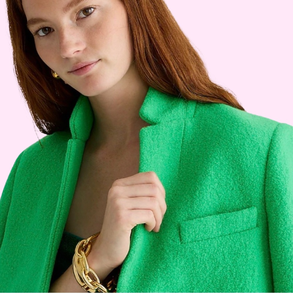 J Crew Leighton blazer-jacket in Italian boiled wool. Color: ROSY PINK - Picture 12 of 13